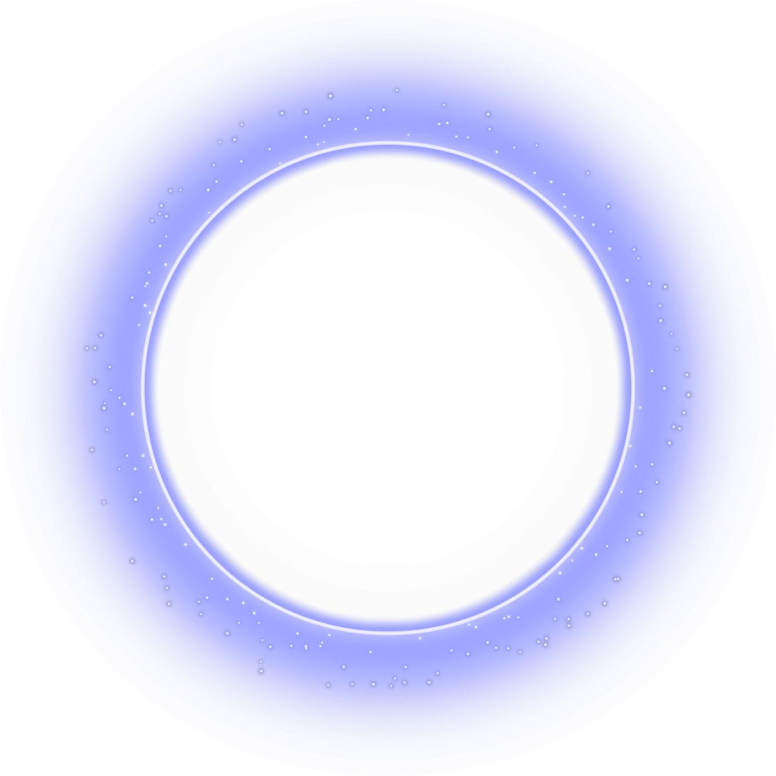 blue glowing circle frame